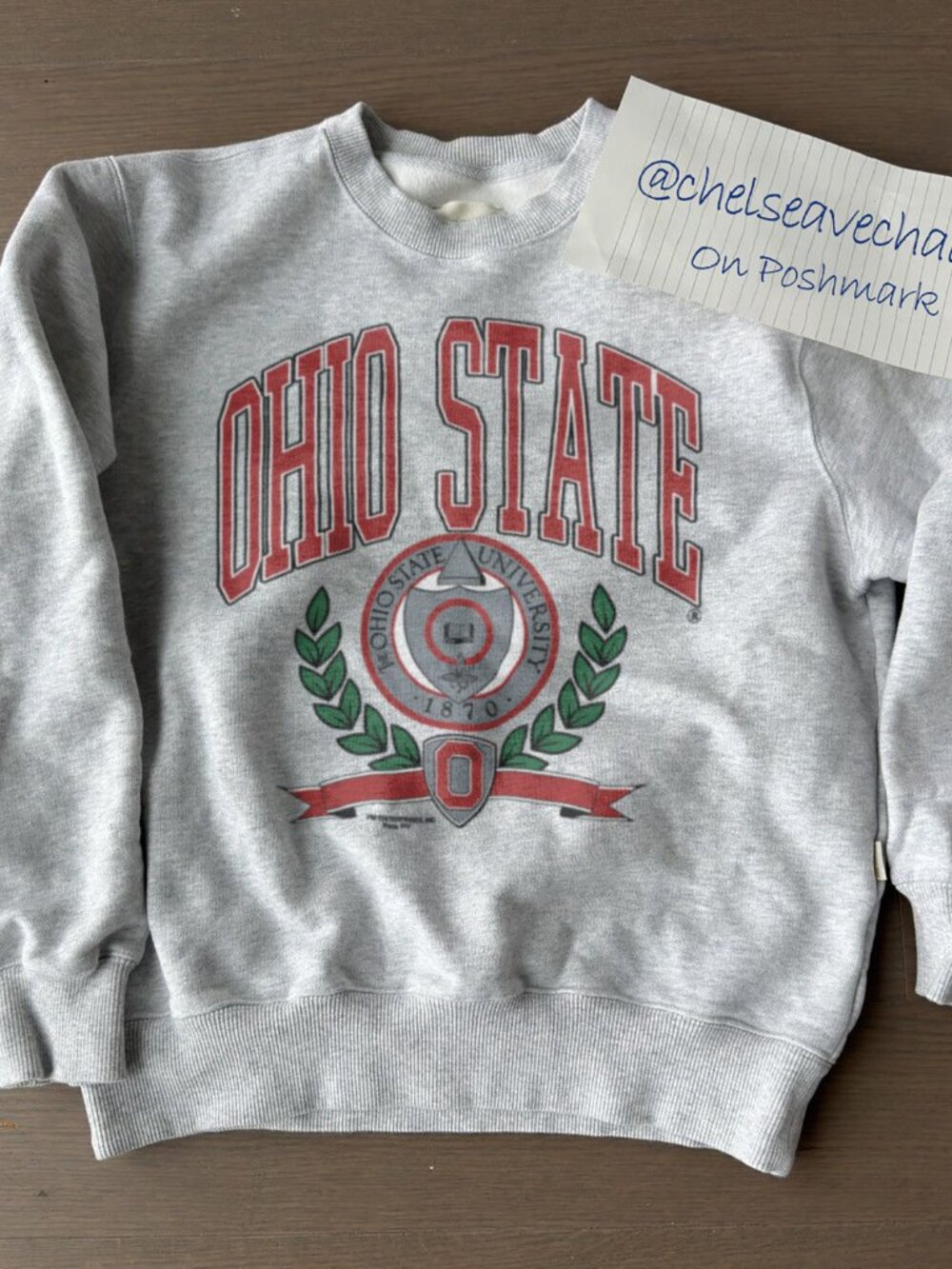Vintage 90s Ohio State University Sweatshirt, Ohio State Buckeyes Crewneck Shirt